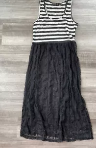 Double Zero Long Lace Tank Top Size S Scoop Neck - Picture 1 of 3