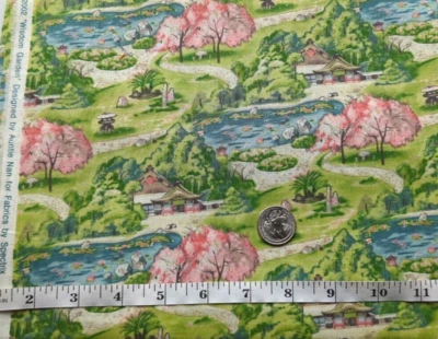Vintage 2002 Wisdom Garden Auntie Nan BTY Cotton Sew Quilt Craft Fabrics - Image 1 of 3