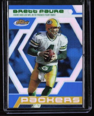 2006 Topps Finest Refractor Blue #BF14 Brett Favre SP #'d /299 - Image 1 of 2