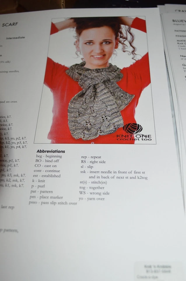 Knit One Crochet Too Knitting Pattern Baby Blocks Scarf  - Image 1 of 1