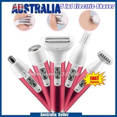 5 in1 Lady Electric Shaver Facial Hair Women Removal Bikini Epilator Leg Body AU - image 1 of 4