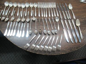 National Silver co 60 Pieces 1936 - 1951 King Edward Pattern FLATWEAR SILVERWARE - Picture 1 of 9