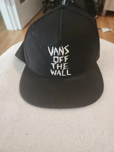 Vans Harcourt OFF THE WALL Black Snapback Hat Cap NEW Skateboarding One Size - Picture 1 of 8