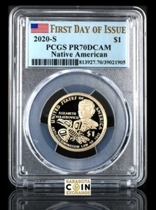 2020-S  SACAGAWEA DOLLAR FIRST DAY OF ISSUE  PCGS PR70DCAM POP 361 - Picture 1 of 2