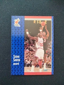 91-92 Fleer Steve Smith Rookie Karte RC # 309 (Miami Heat) - Bild 1 von 2
