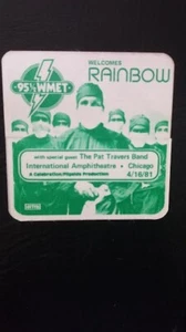 RAINBOW / PAT TRAVERS - ROSEMONT, ILLINOIS VINTAGE ORIGINAL CLOTH BACKSTAGE PASS - Picture 1 of 1