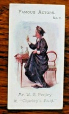 FAMOUS ACTORS 1903, NUMBER 7, MR W.S.PENLEY, TADDY CIGARETTE CARD, VGC