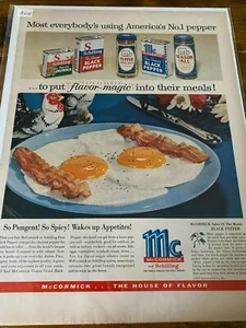 Pubblicità vintage 1958 McCormick Pepper America's numero 1 Pepper - Foto 1 di 1
