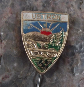 Vintage Ustron Poland Polish Health Resort Silesia Pin Badge - Picture 1 of 2