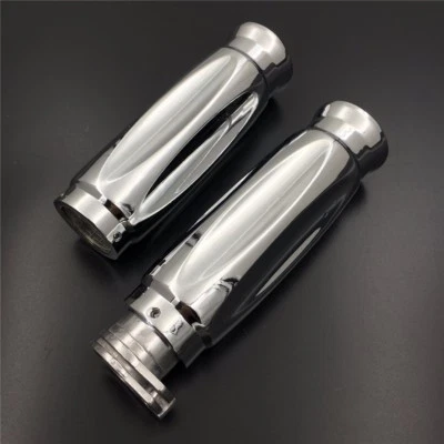 Empuñaduras de manillar cromadas de 1" 25 mm para Harley XL Sportster 883 1200/Honda Shadow 750 Foto 1 de 4