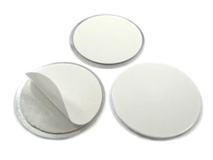 Metallscheiben selbstklebend WEIß ohne Loch Ø 40 x 2mm Gegenstück für Magnete - Bild 1 von 1