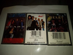 Heart 3 Cassette Lot: Greatest Hits/Live, Self Titled, Little Queen - Picture 1 of 10