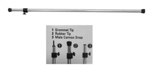 ALUMINUM BOAT COVER SUPPORT POLE ADJUST 36"-64" W/SNAP, GROMMET, RUBBER TIP - Bild 1 von 6