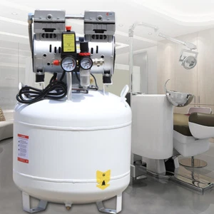 Dental Medizinischer Luftkompressor Silent 40L Luftkompressor Geräuschlos Öllos 115PSI - Bild 1 von 12