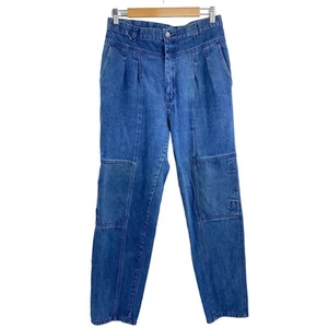 Jeans vintage Lord Isaacs Mom falegname taglia 30 vita a pieghe y2k - Foto 1 di 7