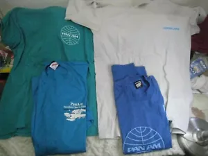 Vintage Pan Am Airline T-Shirts (3 sind Medium, 1 ist XL) nie getragen 80er Reise - Bild 1 von 7