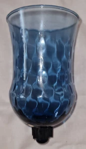 1 Candle Votive Peg Cup HOMCO Home Interiors Blue Optic Country Farm Cottage - Picture 1 of 5
