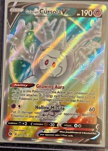 Juego de cartas coleccionables Pokémon Galarian Cursola V ~ Champions Path ~ arte completo ultra raro HOLO - Imagen 1 de 1