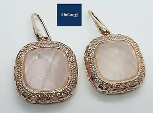 Orecchini pendenti DONNA in Argento 925 pendenti Agata ROSA e zirconi - Foto 1 di 8
