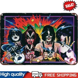 Metal KISS Tin Sign Rectangular Iron Painting Wall Home Bar Decor30x20cm #g - Picture 1 of 11