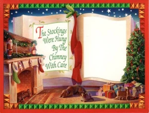The Stockings Were Hung By The Chimney Christmas Holiday Photo Cards - Set of 8 - Picture 1 of 3