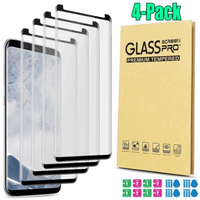 适用于三星 Galaxy Note 9 8 S8 S9 Plus 5D 曲面钢化玻璃屏幕保护膜 — 第 1/4 张图片