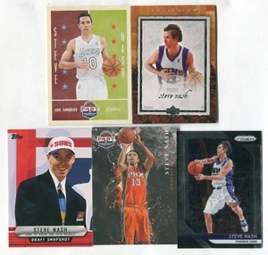 Lotto 5 carte basket Steve Nash HOF SUNS MAVERICKS LAKERS (LOTTO 8) - Foto 1 di 1