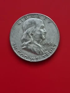 1954-D USA Franklin Half Dollar - Picture 1 of 2