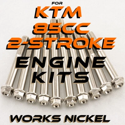 Works Nickel ENGINE Bolt Kit for 2008-2009 KTM 85cc XC - Image 1 of 4
