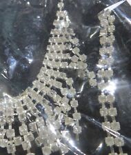 Fashion Jewelry"" Silver Plated Set with Many Zircons Including 1 Neck