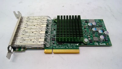 SuperMicro AOC-STG-B4S BCM57840S 4-Port 10GbE REV 1.01 SFP+ Ethernet Adapter Low - Image 1 of 3