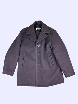 Abrigo Schott Pea vintage EE. UU. Lana Hecha en EE. UU. N.Y.C Talla Mediana Foto 1 de 4