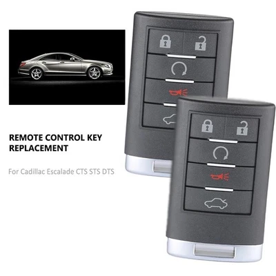 2X Key Fob fits 2006-2013 Cadillac CTS DTS STS Keyless Entry Remote (OUC6000066) - Image 1 of 2