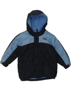 Chaqueta acolchada con capucha para bebés niños OLD NAVY 18-24 meses azul marino bloque de colores BO55 - Imagen 1 de 3