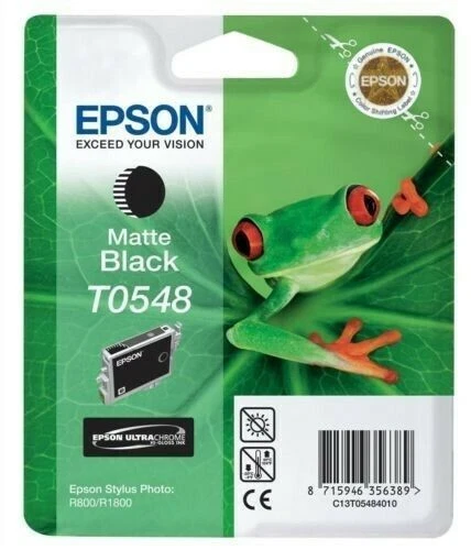 GENUINE AUTHENTIC EPSON T0548 MATTE BLACK INK CARTRIDGE C13T05484010 - Image 1 of 1