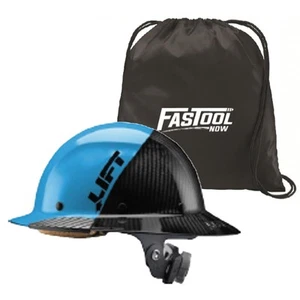 Lift Safety HDF50C-24CC DAX Carbon Fiber Full Brim 50-50 (Cyan/Black) with To... - Picture 1 of 5