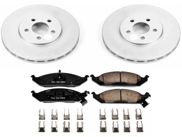 Kit de pastillas de freno delanteras y rotor para Chrysler Cirrus 1995-2000 1996 1997 CB597CV Foto 1 de 1