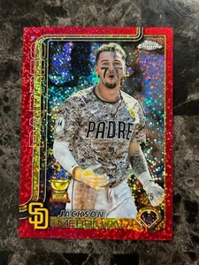 2025 Topps Chrome Jackson Merrill Red Speckle Image Variation 1/5 @SC4 - Picture 1 of 2