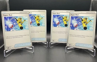 4x Super Rod 188/193 Paldea Evolved Common Playset Pokemon TCG NM/M - Image 1 of 2