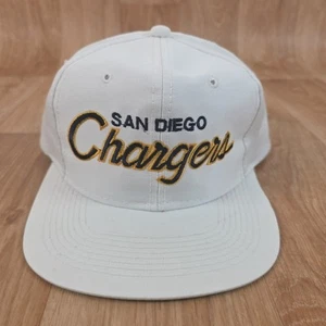 Rare Vintage 90s San Diego Chargers Script Hat Sports Specialties White - Picture 1 of 12