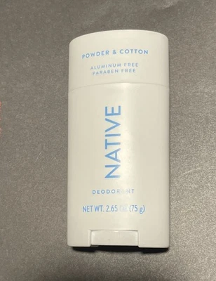Desodorante natural nativo en polvo y algodón sin aluminio - 2,65 OZ Foto 1 de 2