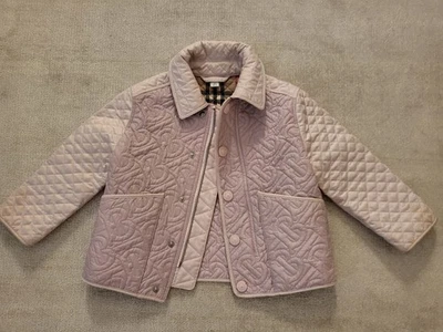 Chaqueta acolchada Burberry niños niñas rosa monograma 3 años Foto 1 de 4