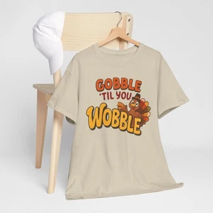 T-shirt Thanksgiving Gobble 'Til You Wobble, maglietta divertente per le vacanze, autunno [...] - Foto 1 di 73