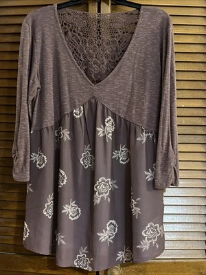 Vestido Muñeca Bebé Maurices L - Top Tejido con Falda de Tela Floral en Contraste - Cuello en V - Nuevo sin Etiquetas Foto 1 de 4