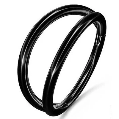 Anéis labiais Body Bonita nariz aro duplo 8mm 16G preto - Imagem 1 de 4