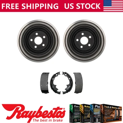 Rear Kit Brake Drums & Brake Shoes For 1986 Dodge Mini Ram - Raybestos - Image 1 of 4