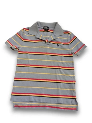 Polo Ralph Lauren Blue Striped Polo Shirt Preppy Boys Small 8 - Image 1 of 4