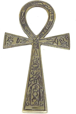 Brass Ankh Brass Large 4x7 1/4" for altar or wall - Image 1 of 2