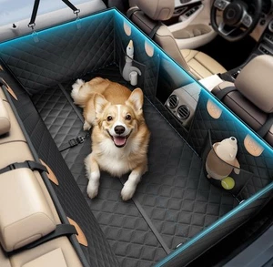 2025 Upgrade Dog Car Seat Cover – Heavy-Duty, Waterproof, Backseat Hammock (M) - Picture 1 of 9