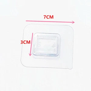 1 pieza pegatina de pared autoadhesiva gancho transparente estante de alambre pegatina de pared pegatina - Imagen 1 de 13